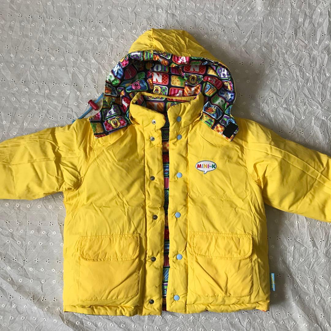 ♡ミニケー♡ ダウンコート リバーシブル 総柄 ジャンパー 防寒 クマ ポップ