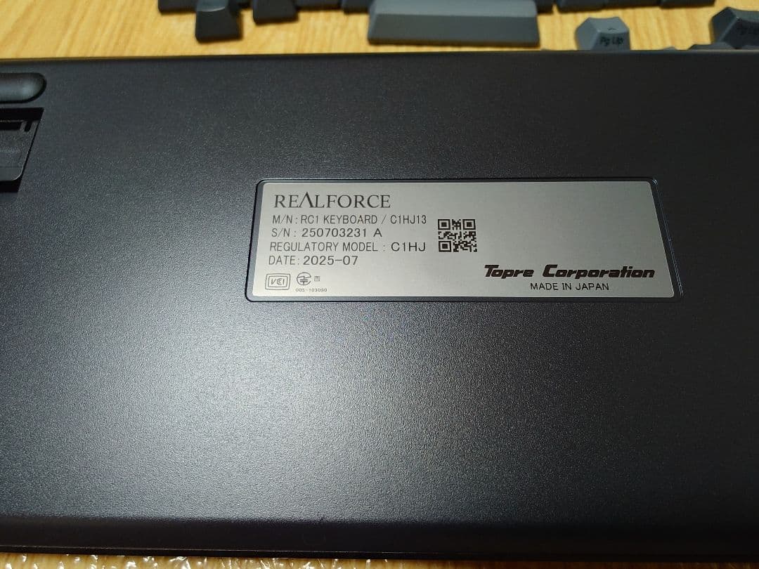 T*a様 REAL FORCE リアルフォース RC1 日本語配列 押加圧30g