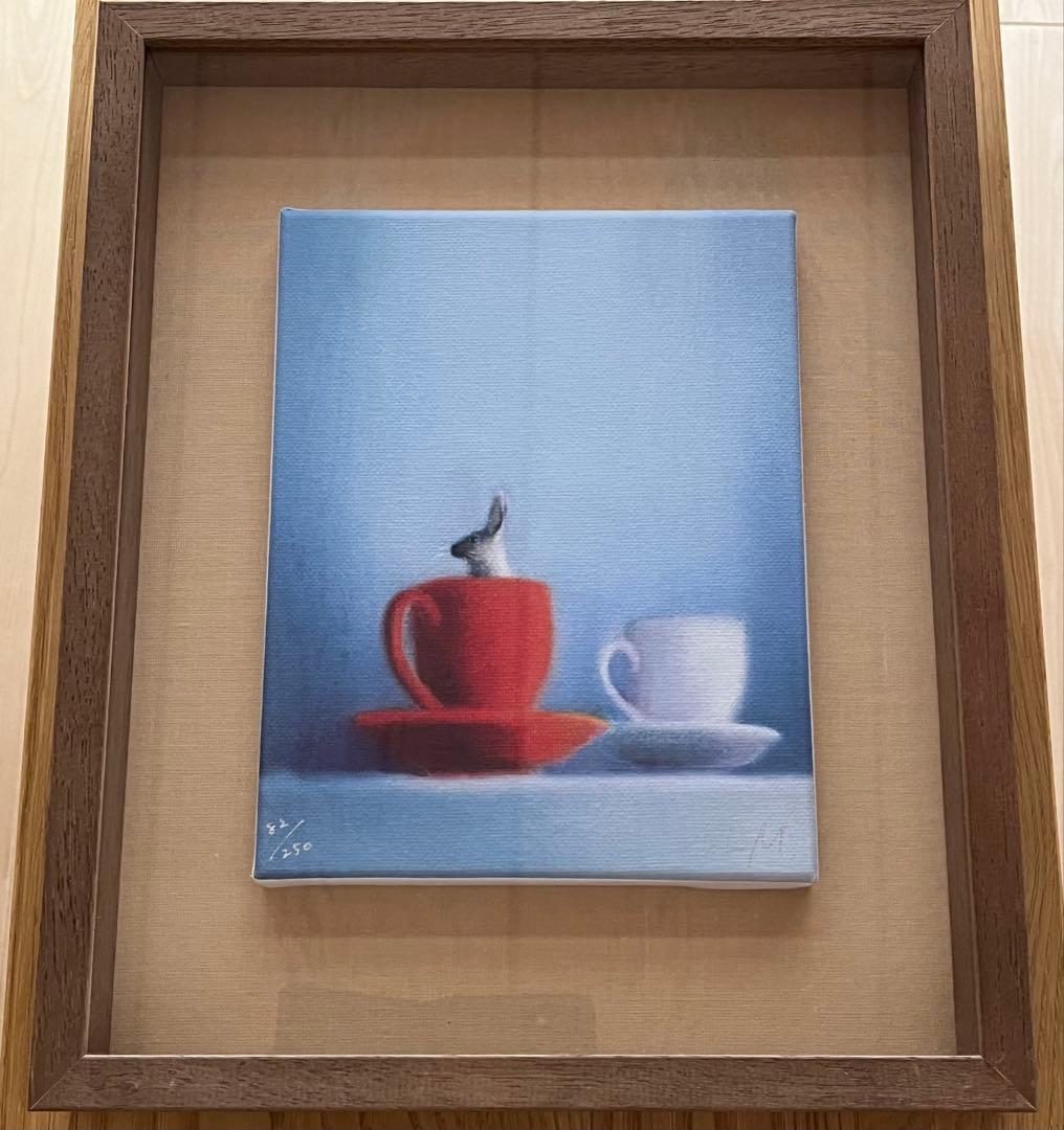 うさぎ牧野千穂 絵画 (版画/キャンバスジクレー) みつかる 4770