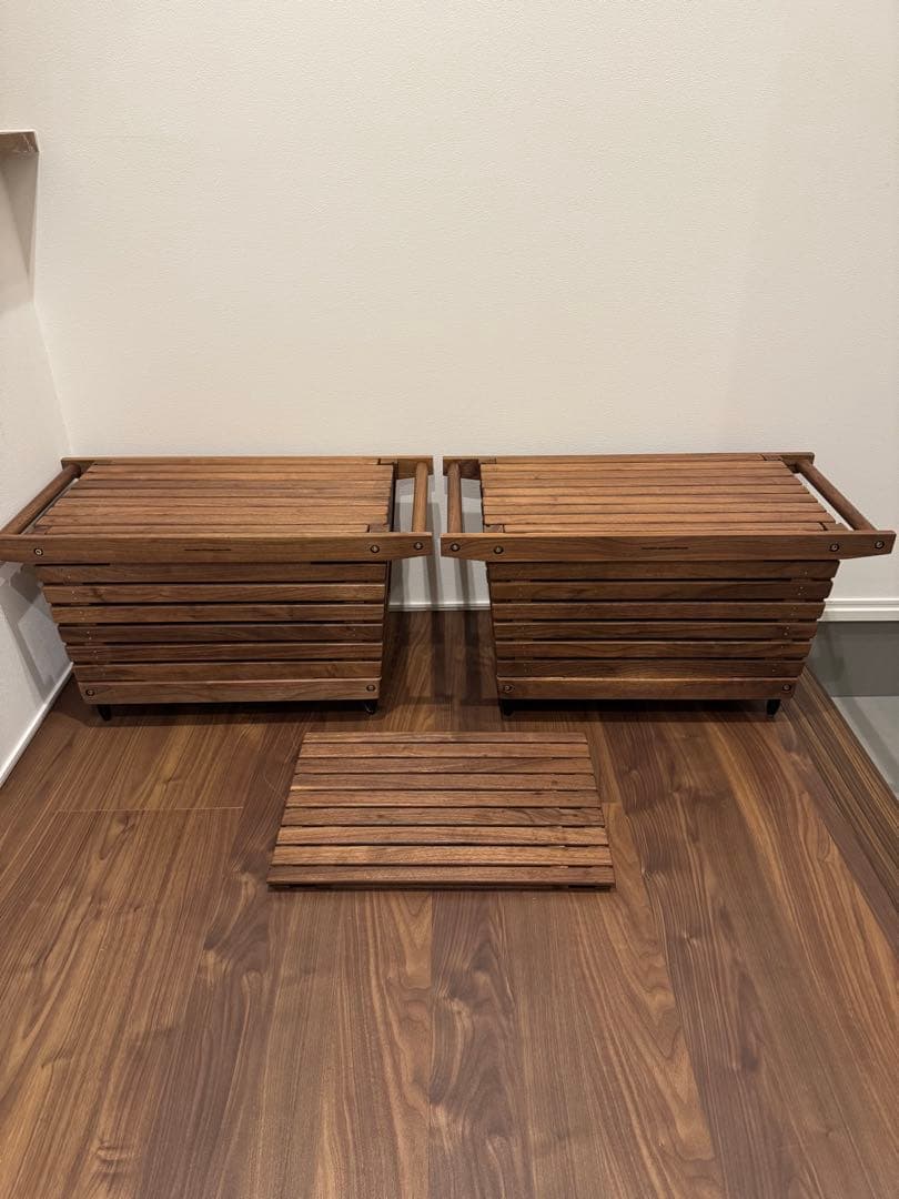 Tikiki コンテナM ウォールナット×2＋エクステンションテーブル