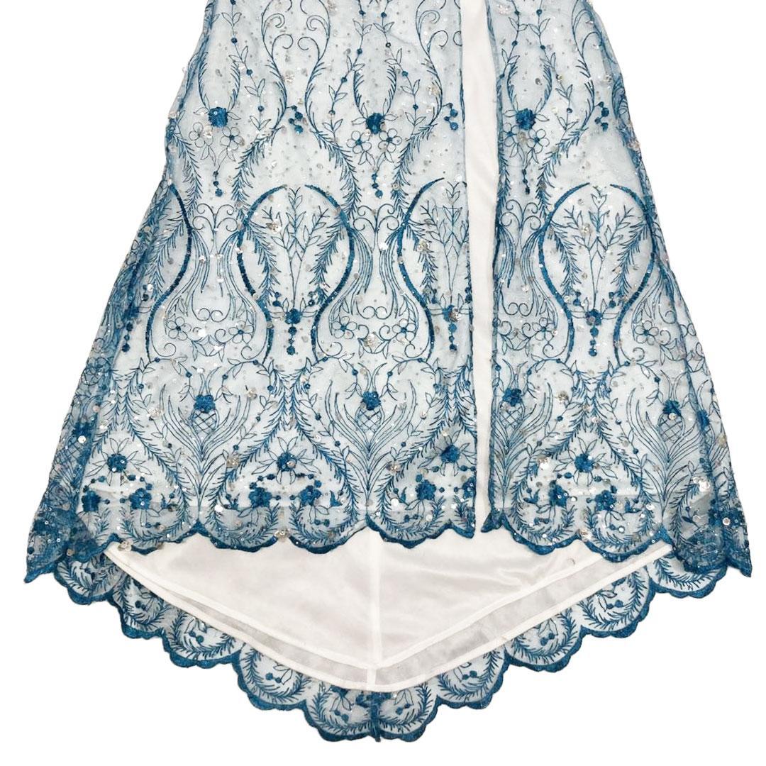 AngelR エンジェルアール レースデザインビジュータイトロングドレス