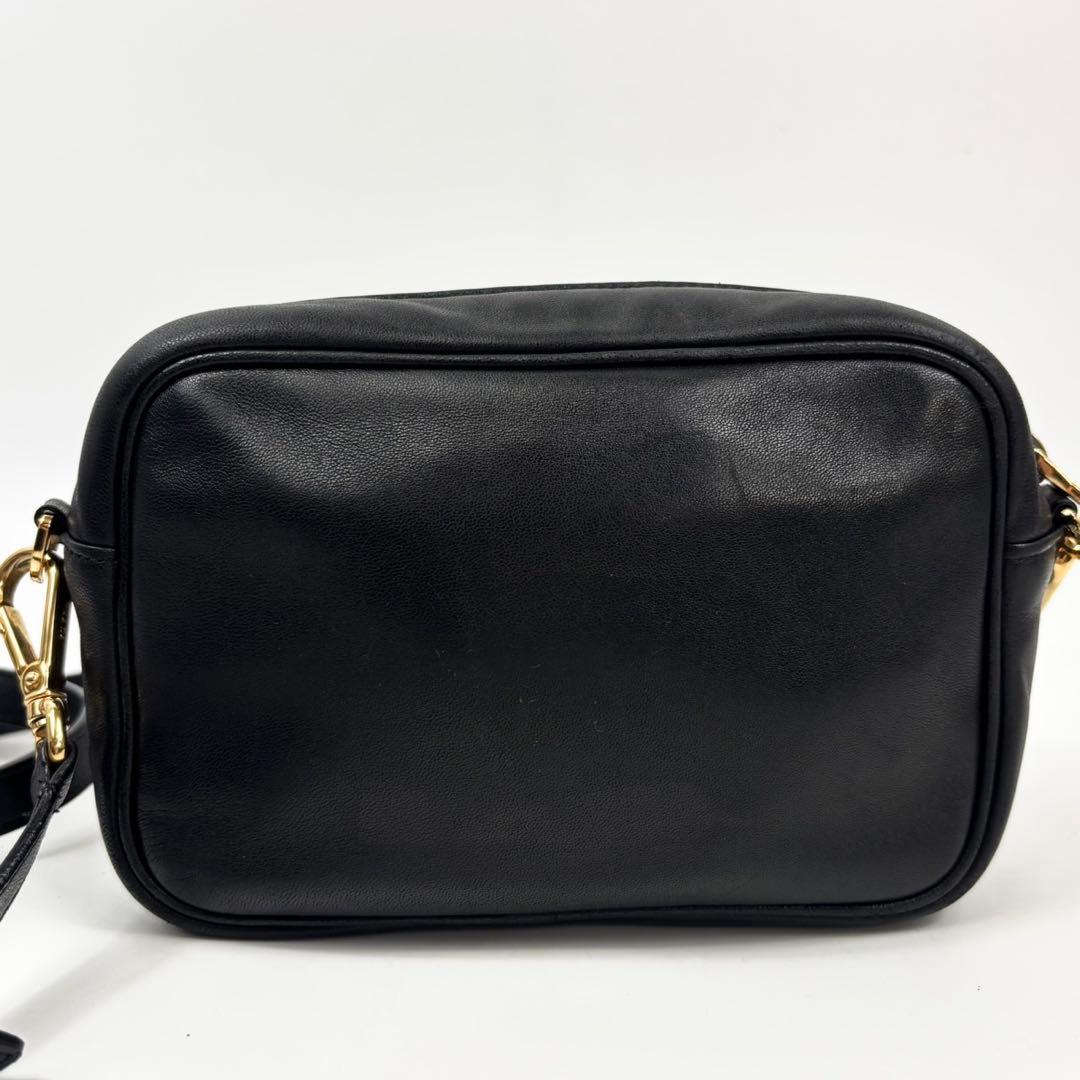 専用プラダ リボン ミニショルダーバッグ 2WAY ナッパレザー ブラック