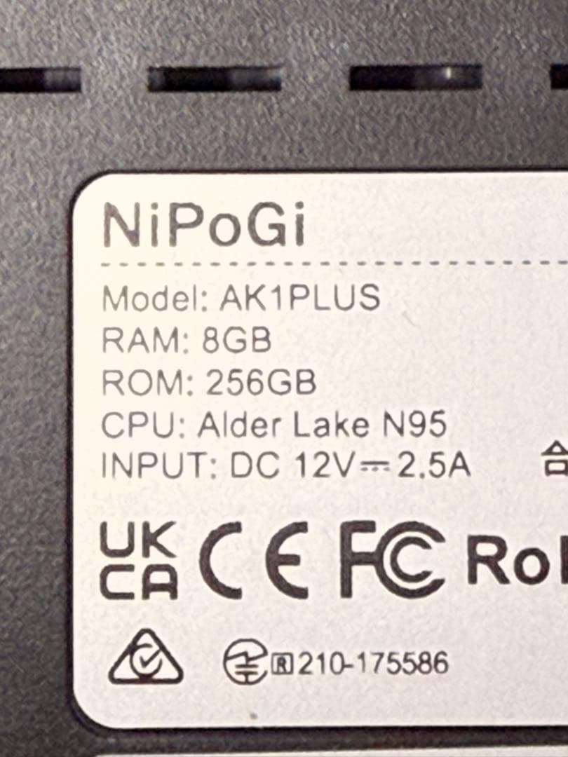 ユ*ウ様 NiPoGi ミニPC 8GB 256GB N95 Windows11