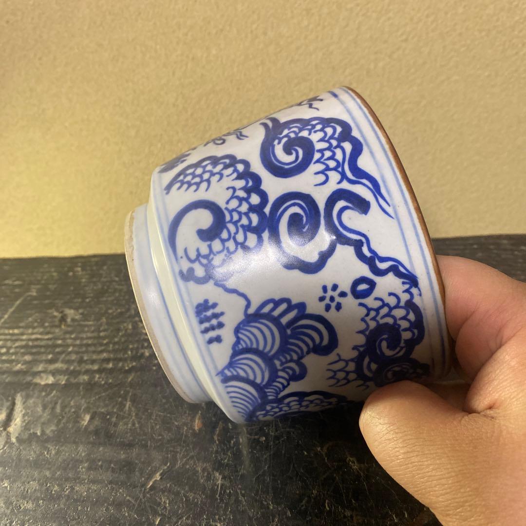 中国雲仙人図大香炉【桐箱付】