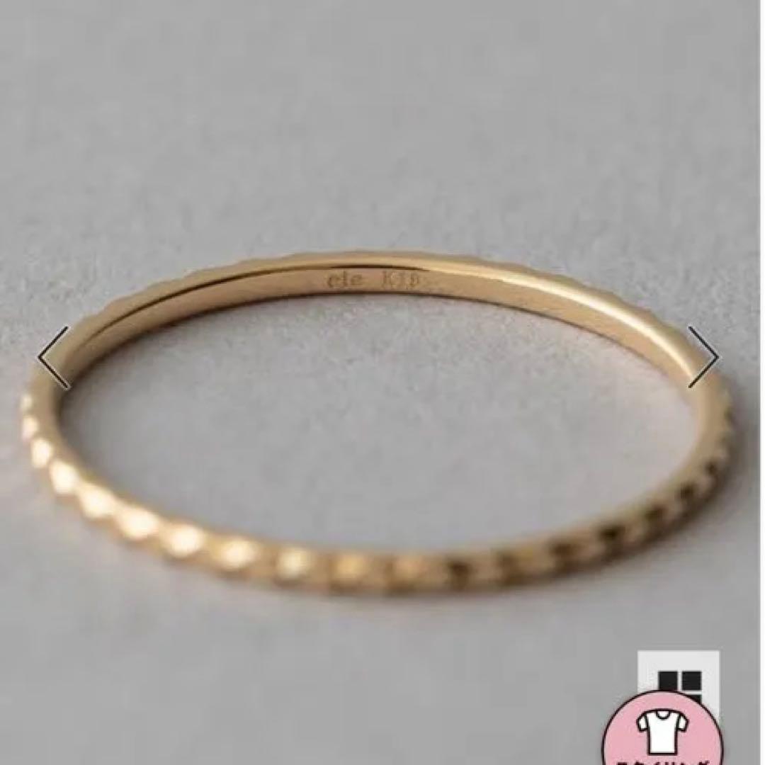 ✨キラッ✨eteクレールK18YG スタッズカットリング#5 定価41,800円