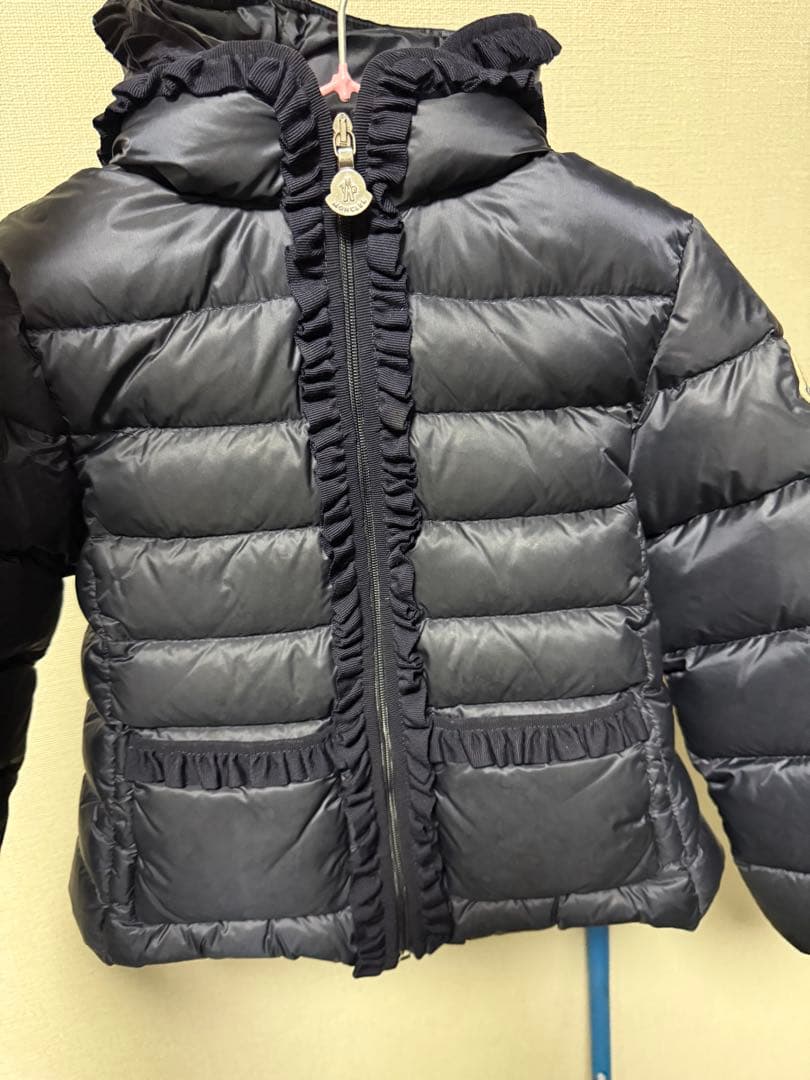 MONCLER フリル付き　ダウンジャケット　ネイビー　訳あり