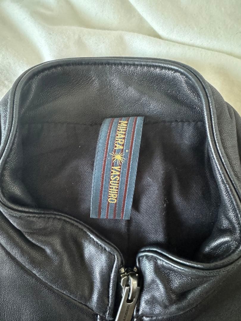 MIHARA YASUHIRO 黒 レザーシングルライダースジャケット