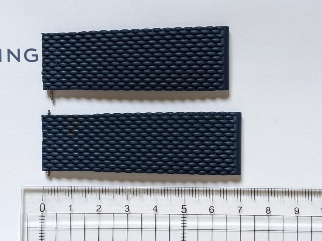 BREITLING スーパーオーシャン 22mm ネイビーラバーベルト　バックル