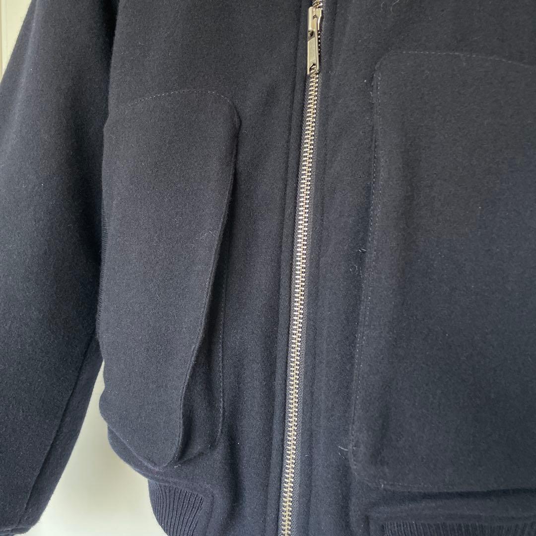 サンフラワーインターナショナルギャラリービームスウールボンバージャケットネイビー