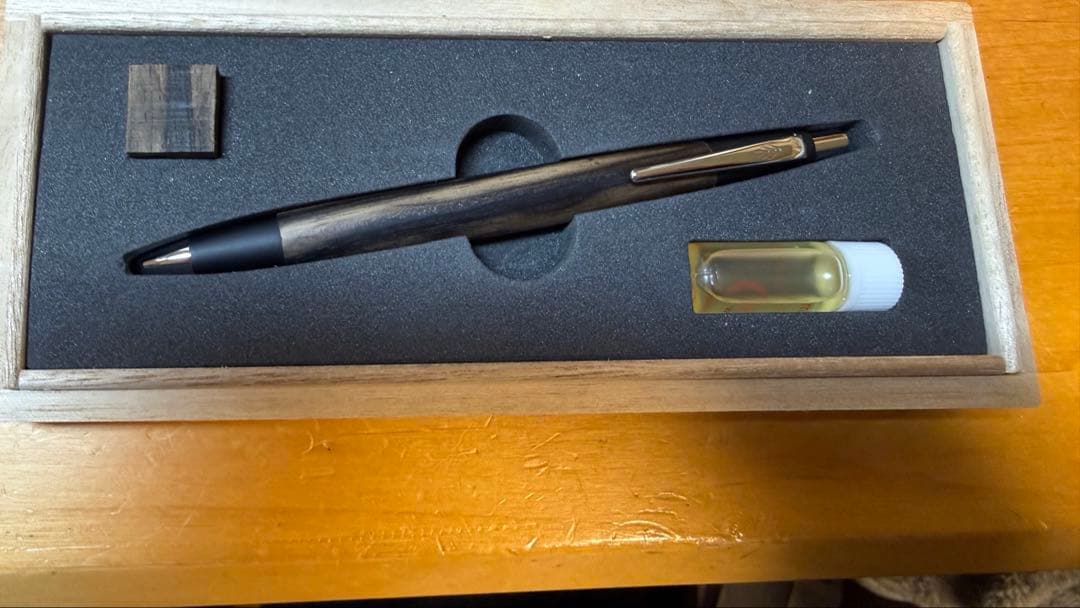 【新品未使用】野原工芸 特上黒柿 シャープペンシル シルバー金具 ➕おまけ付き