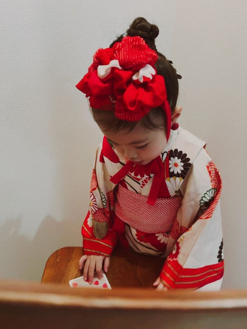 K*様 七五三　七五三髪飾り　ヘッドドレス　着物髪飾り　リメイク髪飾り　026