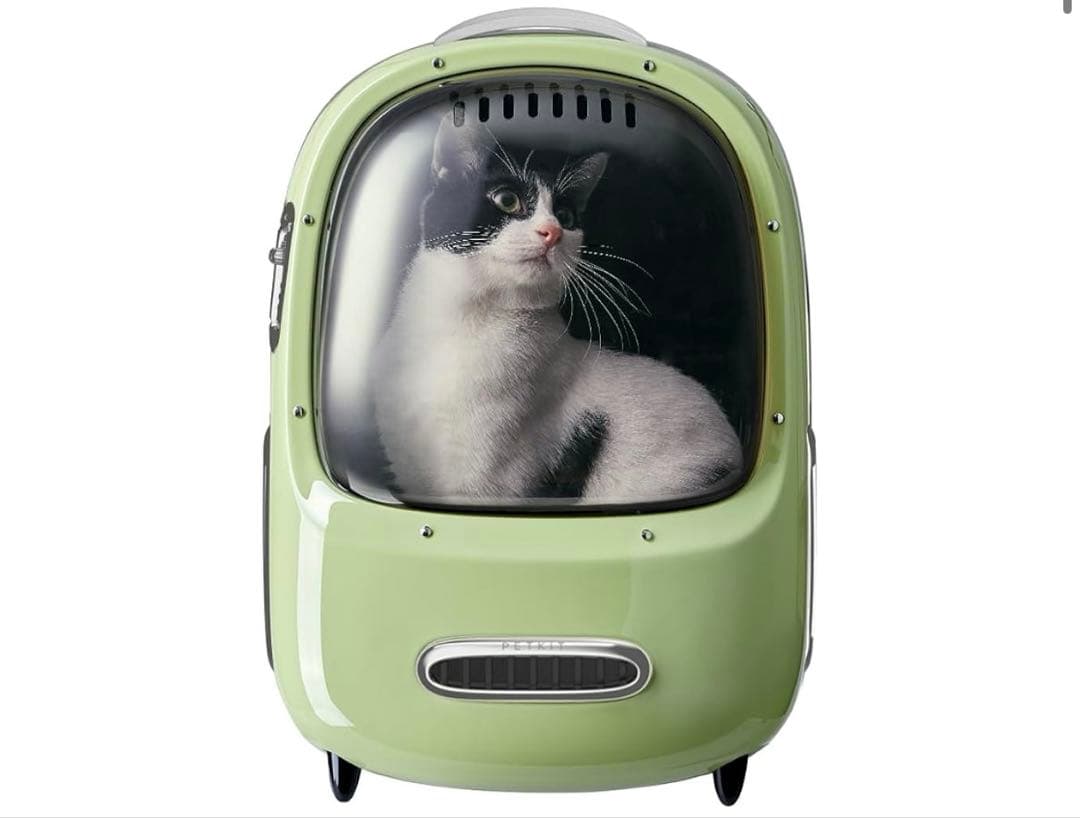 PETKIT 猫用キャリーバッグ ペット 通気性 飛び出し防止機能を備え