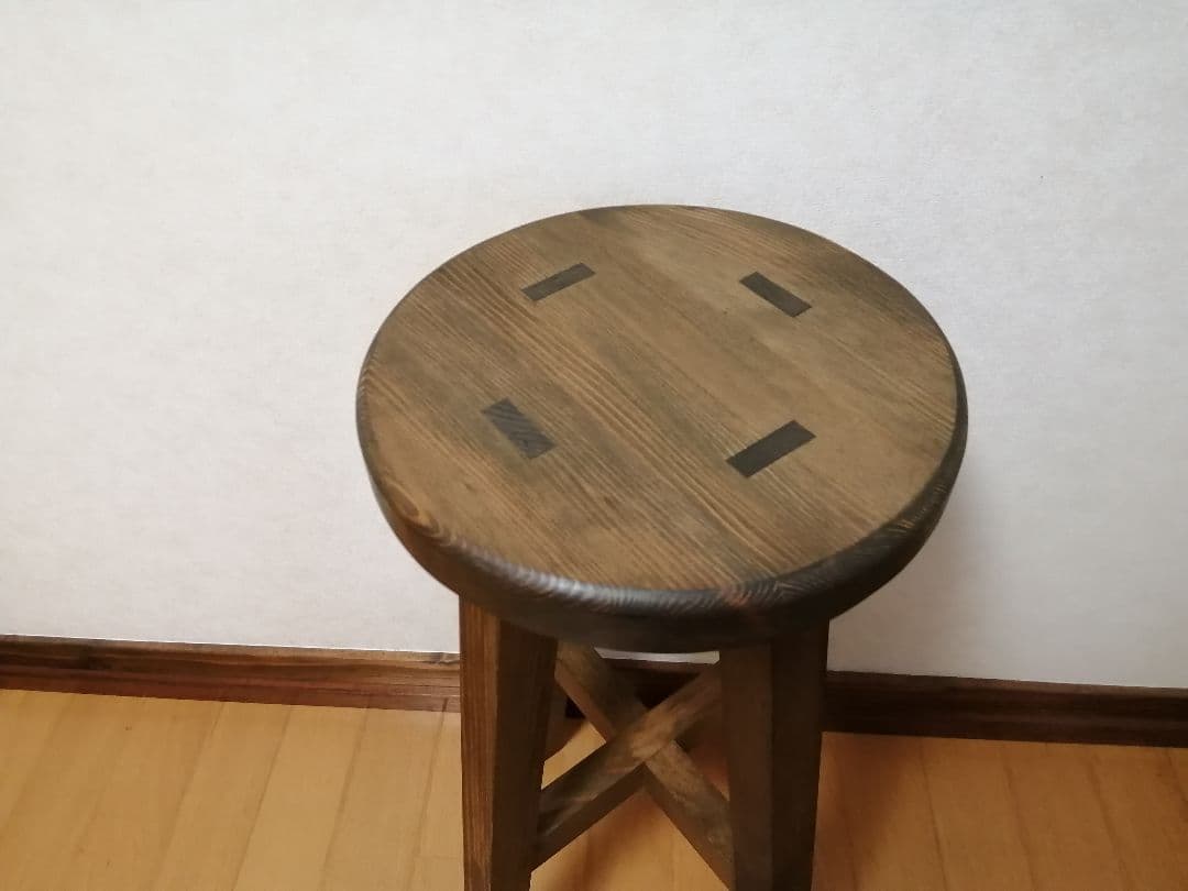 専用出品　木製スツール　３脚セット　高さ58cm　丸椅子　stool