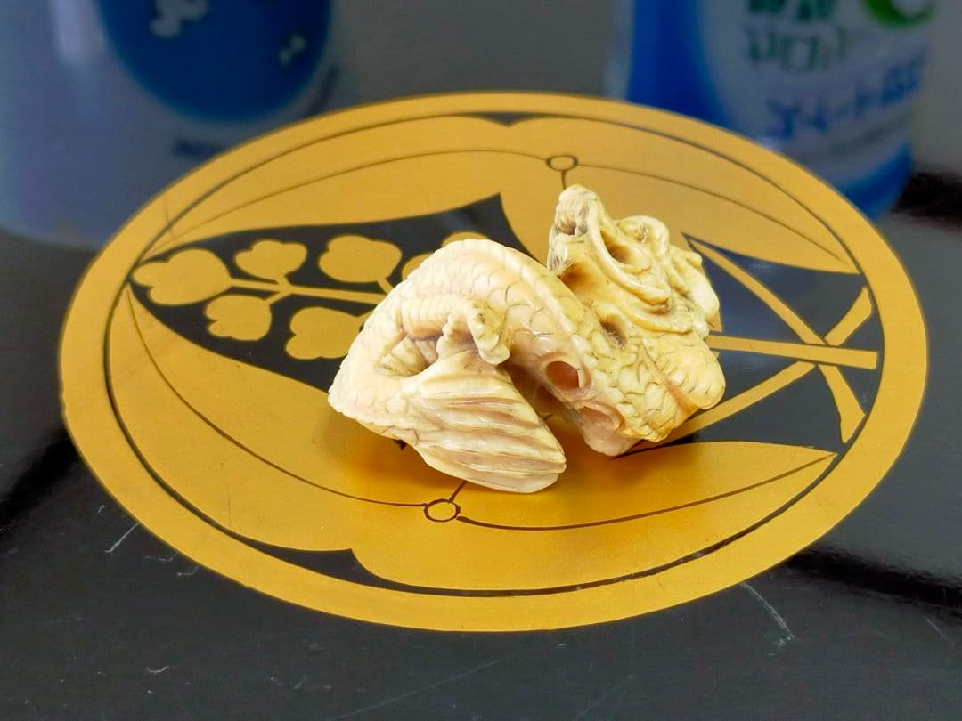 ♥　根付　竜　龍　ドラゴン　骨董品　アンティーク　レトロ