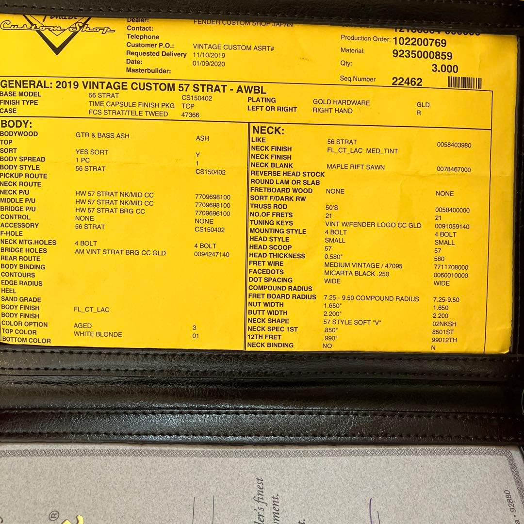 シーカFender custom shop 57ストラト メアリーケイ