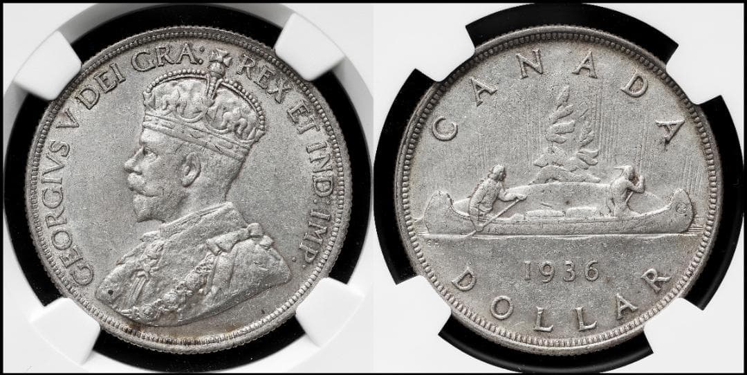NGC-AU53 カナダ Dollar 1936 KM-31 ジョージ5世