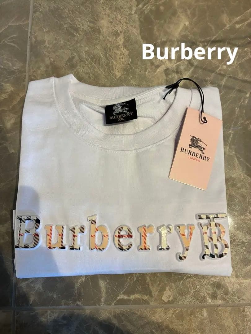 Burberry ホワイト Tシャツ XXL