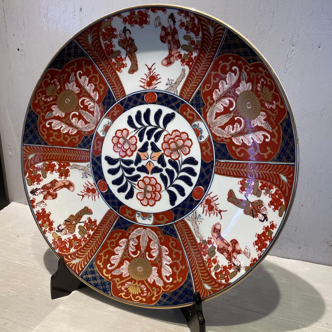 美品　有田焼　金彩　古伊万里　大皿　飾り皿　時代物　骨董品　早い者勝ち