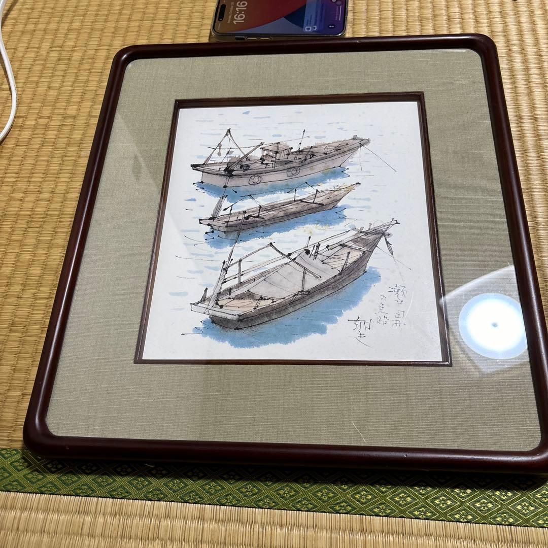 木製ガラス面額縁　2個