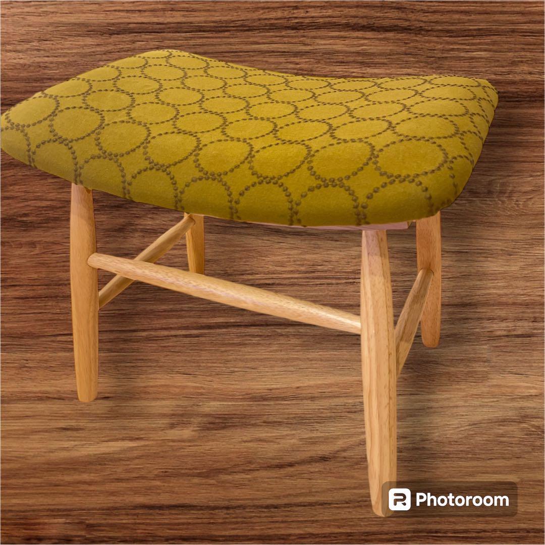 ミナペルホネン生地使用スツール　イス　椅子 オットマン　インテリア雑貨　家具