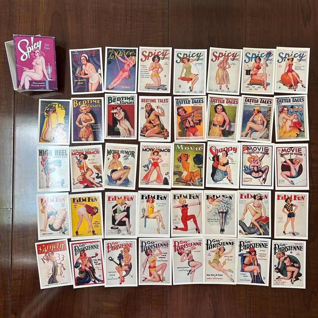 3156：希少 1930年代 雑誌の表紙カードセット ピンナップ コレクション