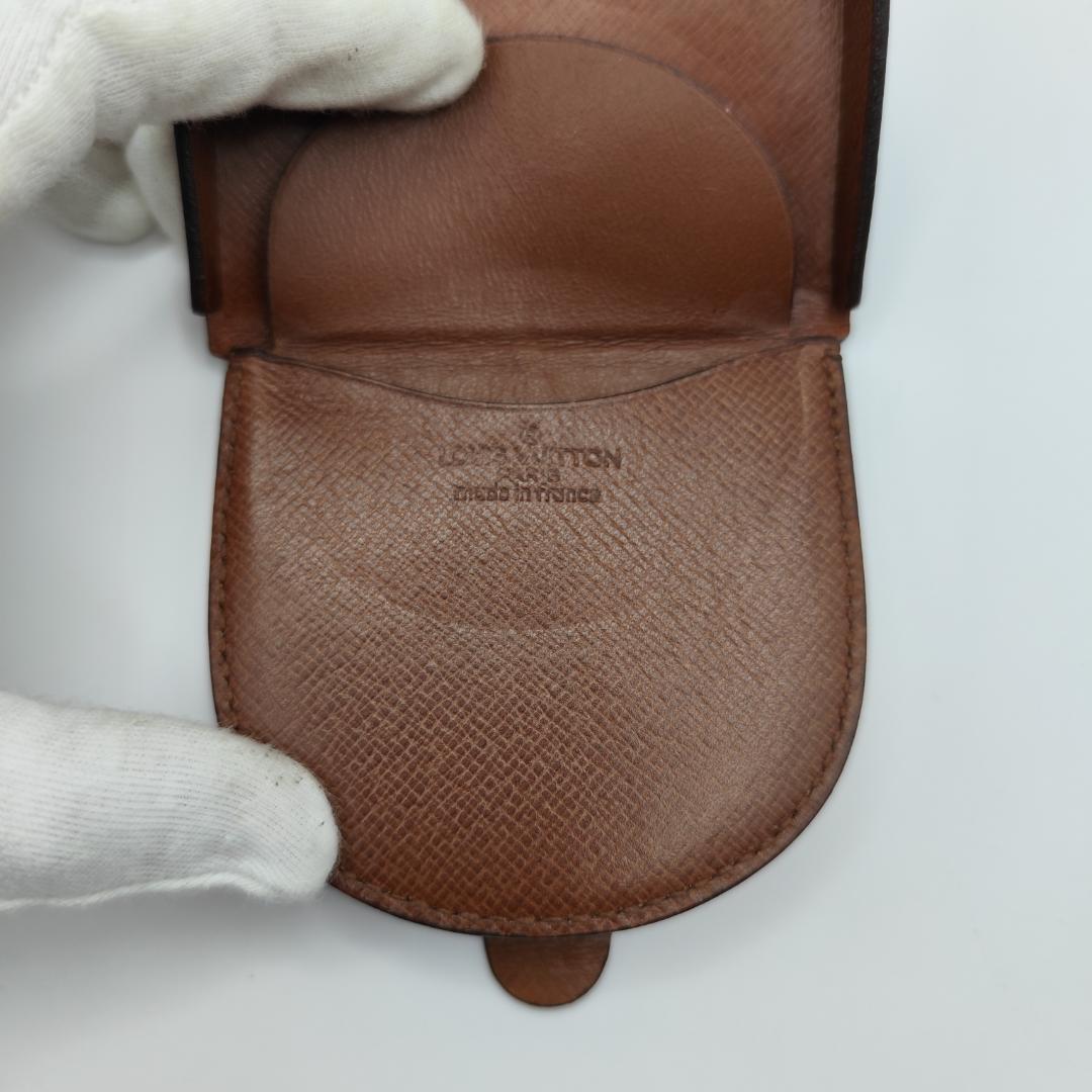 鑑定済美品 ルイヴィトンモノグラムポルトモネキュヴェットケースM61960