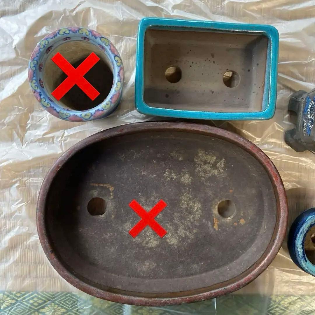 陶翠　緑寿庵　盆栽鉢　小品盆栽鉢　(B)〜(D) (A13・14・15)