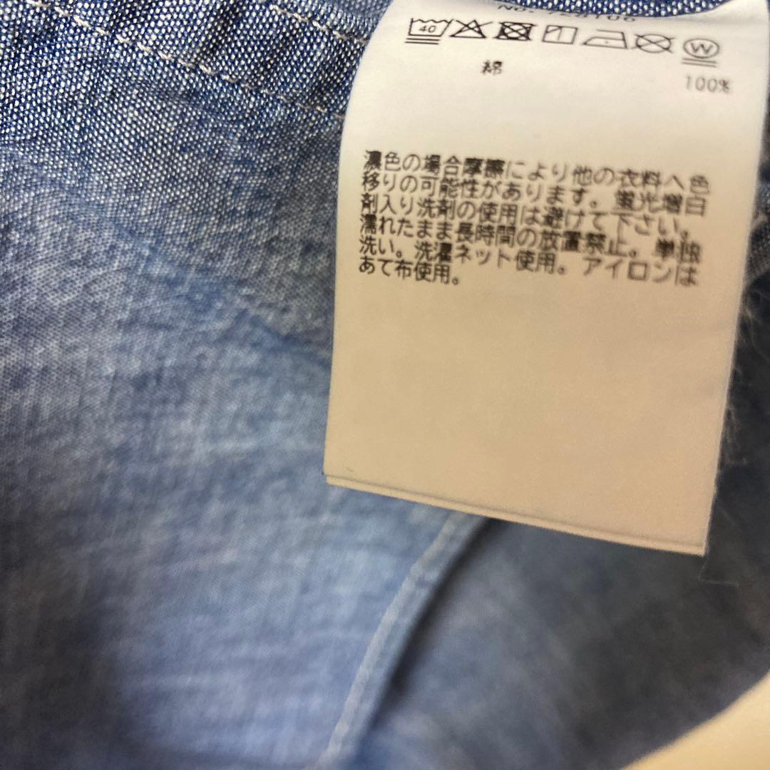 未使用デニムアンドダンガリー　シャンブレーデニムシャツブラウス　サイズ02160