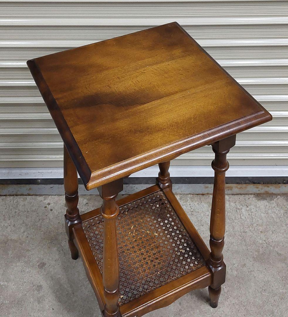 オールドカリモク アンティーク コロニアル 花台 電話台 飾り台 サイドテーブル