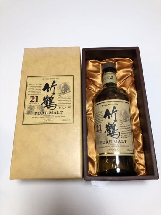 竹鶴21年 空瓶　箱付き