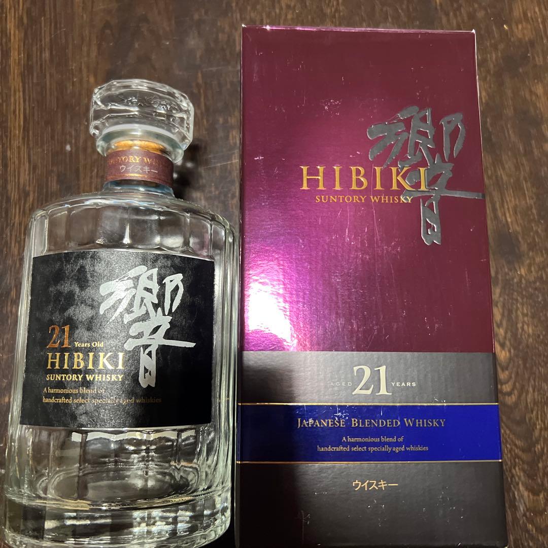 サントリーウイスキー 響21年 700ml 空瓶 箱セット