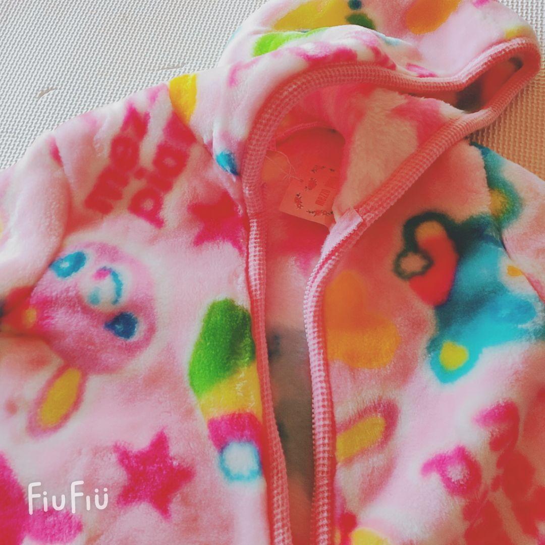 メゾピアノ♡ミミポポちゃんリリココちゃん　フードつきブランケットコート　95
