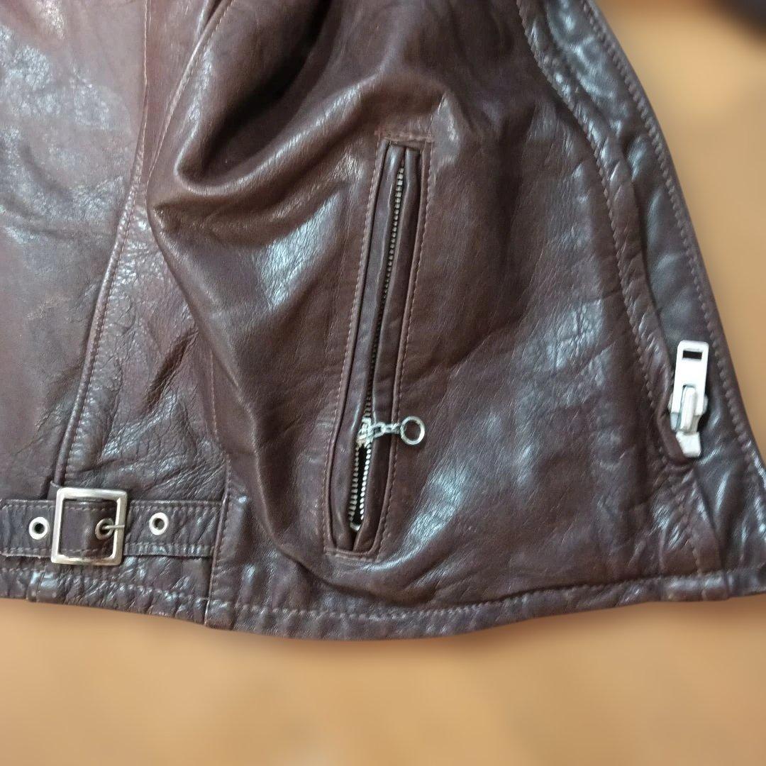 t*a様 Schott 定価18万　希少カラーシングルライダースジャケット ビン