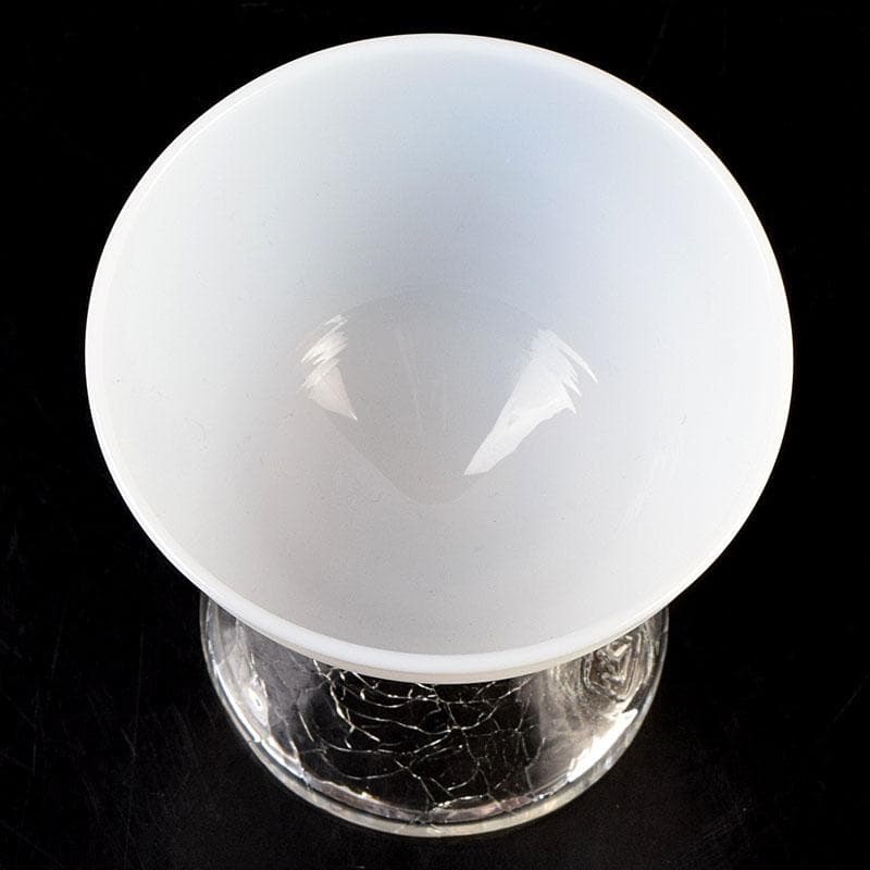 ガラス工芸　山巓堂　末國清吉作　台付盃　共箱　N　9128