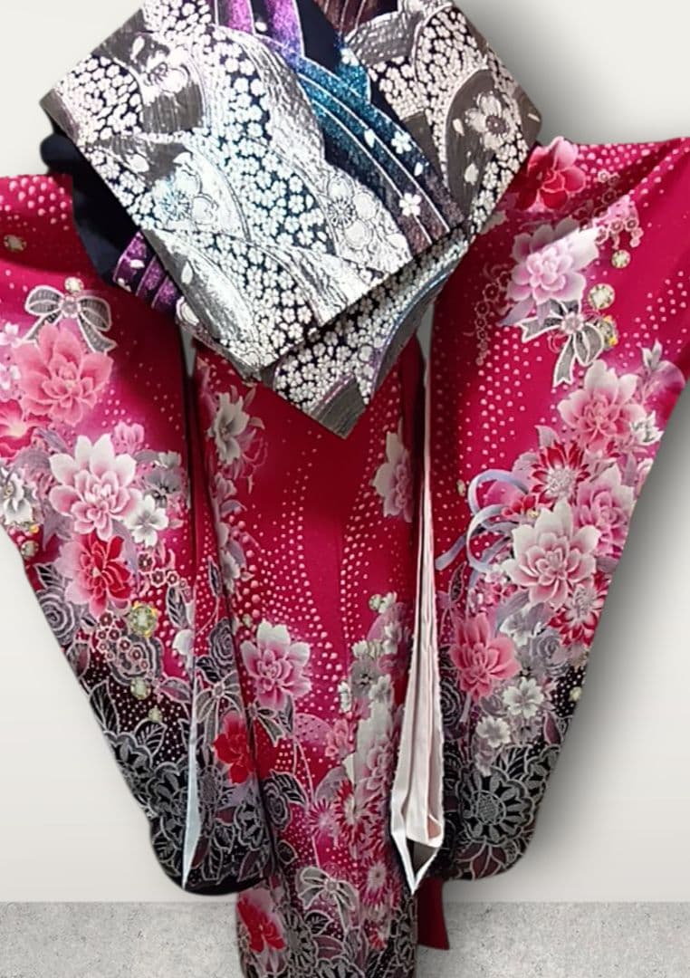 成人式　ブランドvivi高級振袖フルセット　卒業式 トーク帽レース手袋付　特価