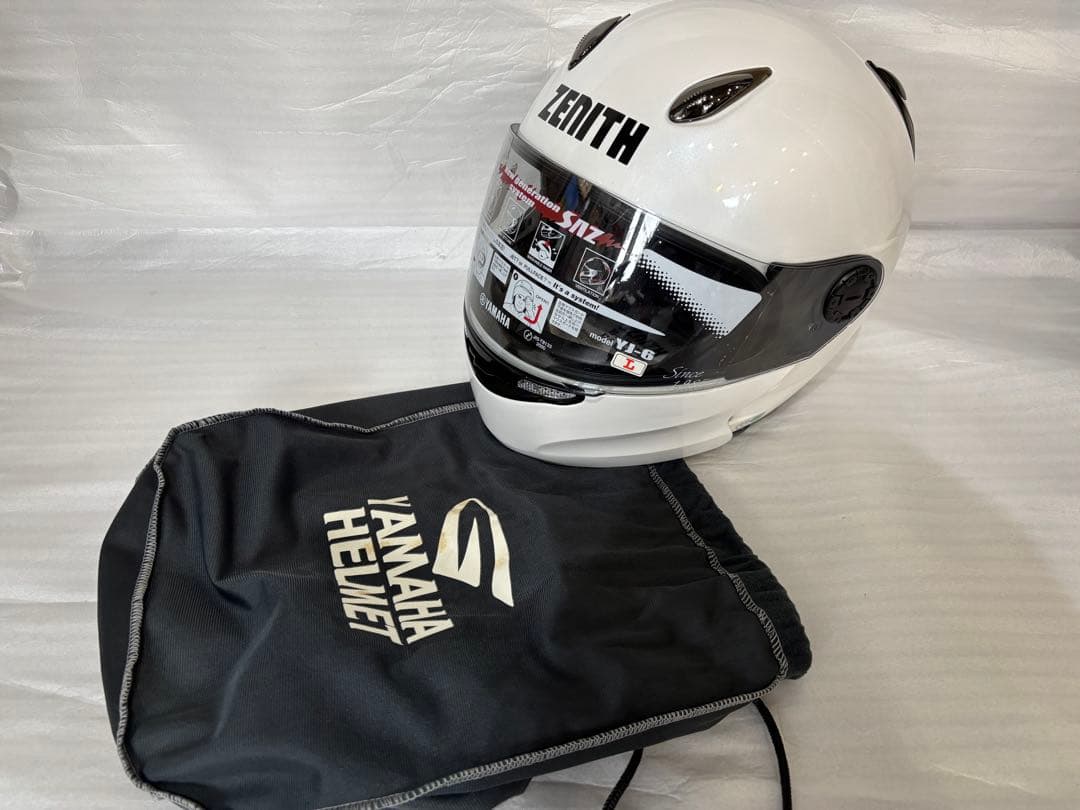 YAMAHA ZENITH ヘルメット ホワイト 収納袋付き