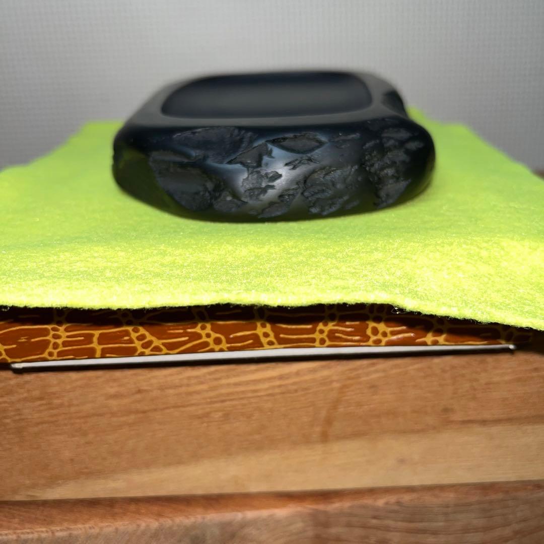 ⭕️信州銘石　横川峡龍渓硯　三代目　秀石　深澤秀教　自然硯　新品美品　女性好み作品