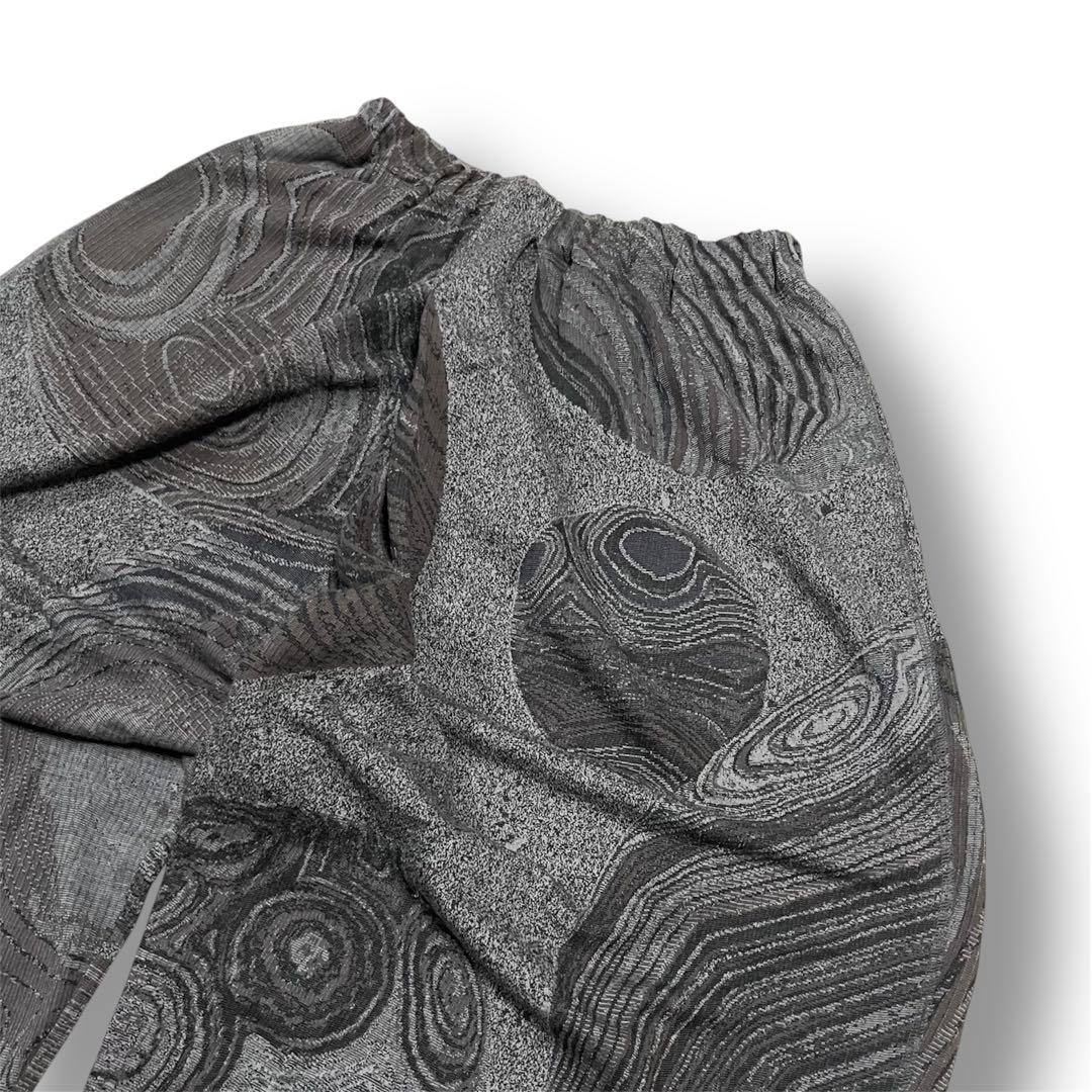 美品 Babaghuri 総柄サルエルパンツ 綿×毛 インターシャ ゆったり