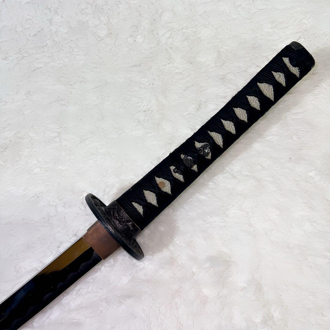 希少日本刀 黒い鞘 模造刀 アンティーク レトロ 昭和レトロ 鬼滅 日輪刀