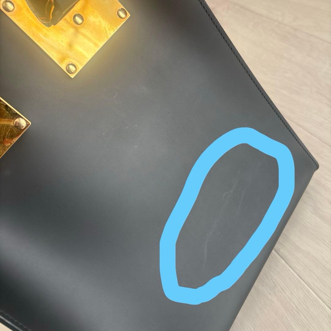 SOPHIE HULME 黒 レザーハンドバッグ ストラップ付き