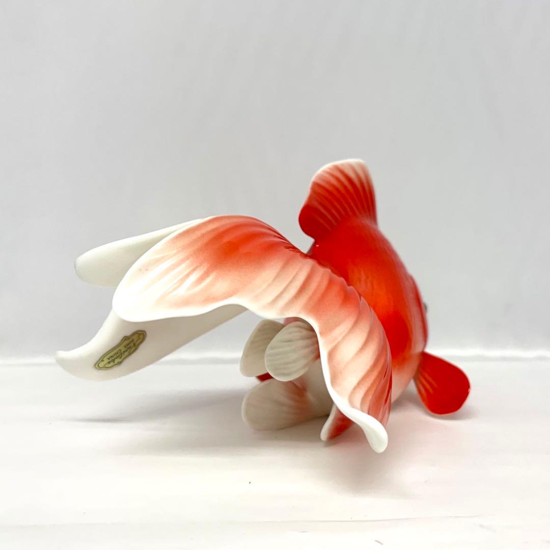 希少 オールドノリタケ 金魚 大 ボーンチャイナ 置物