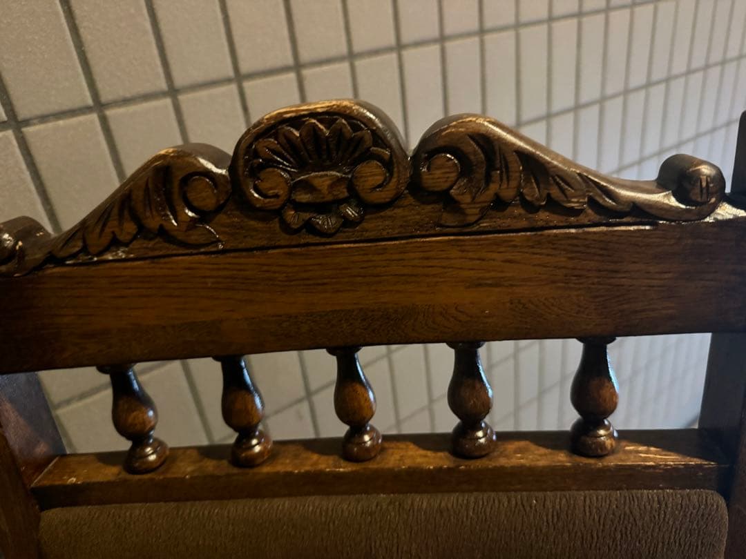 高級　4脚椅子セット　英国調 木　アンティーク　東京池袋