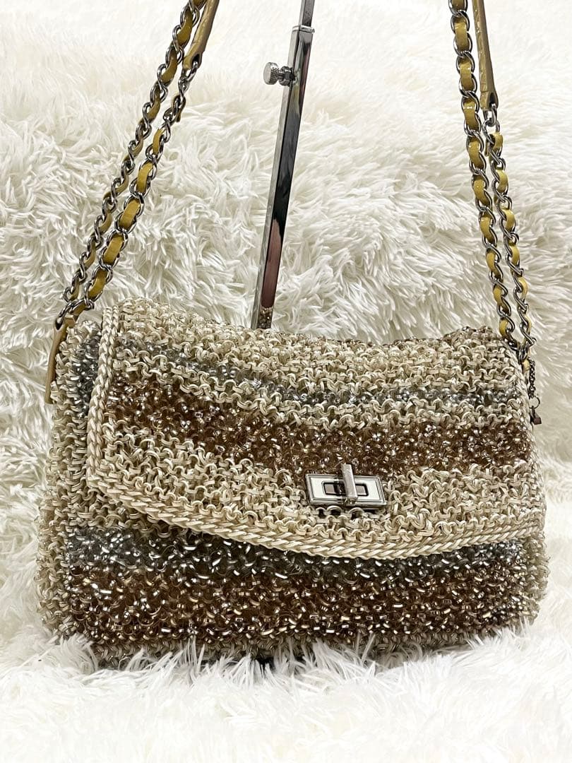 【極美品】ANTEPRIMA ルケットⅡ シルバー ワイヤー　ショルダーバッグ