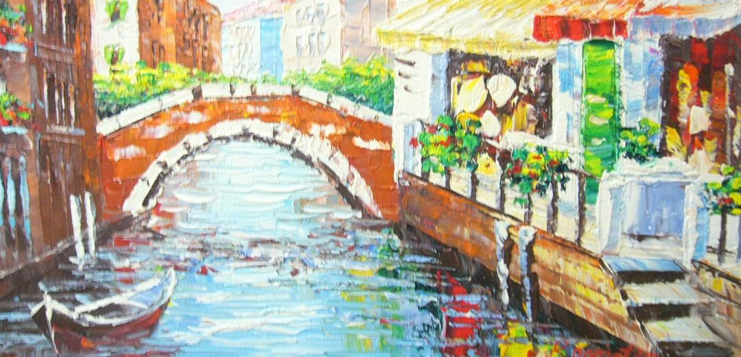 絵画 油絵 作者不詳 肉筆油絵 ヨーロッパの風景