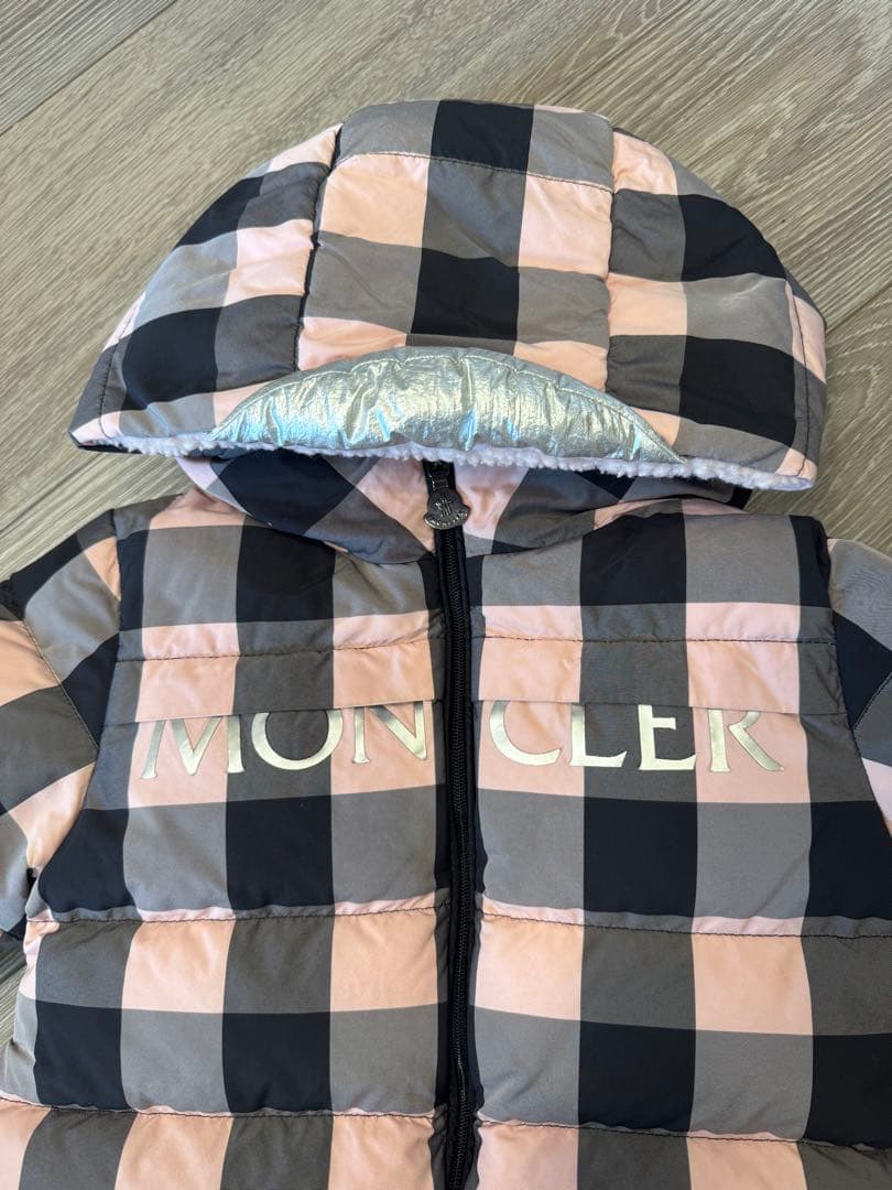 MONCLER フード付きダウン チェック モンクレールキッズ モンクレ ダウン