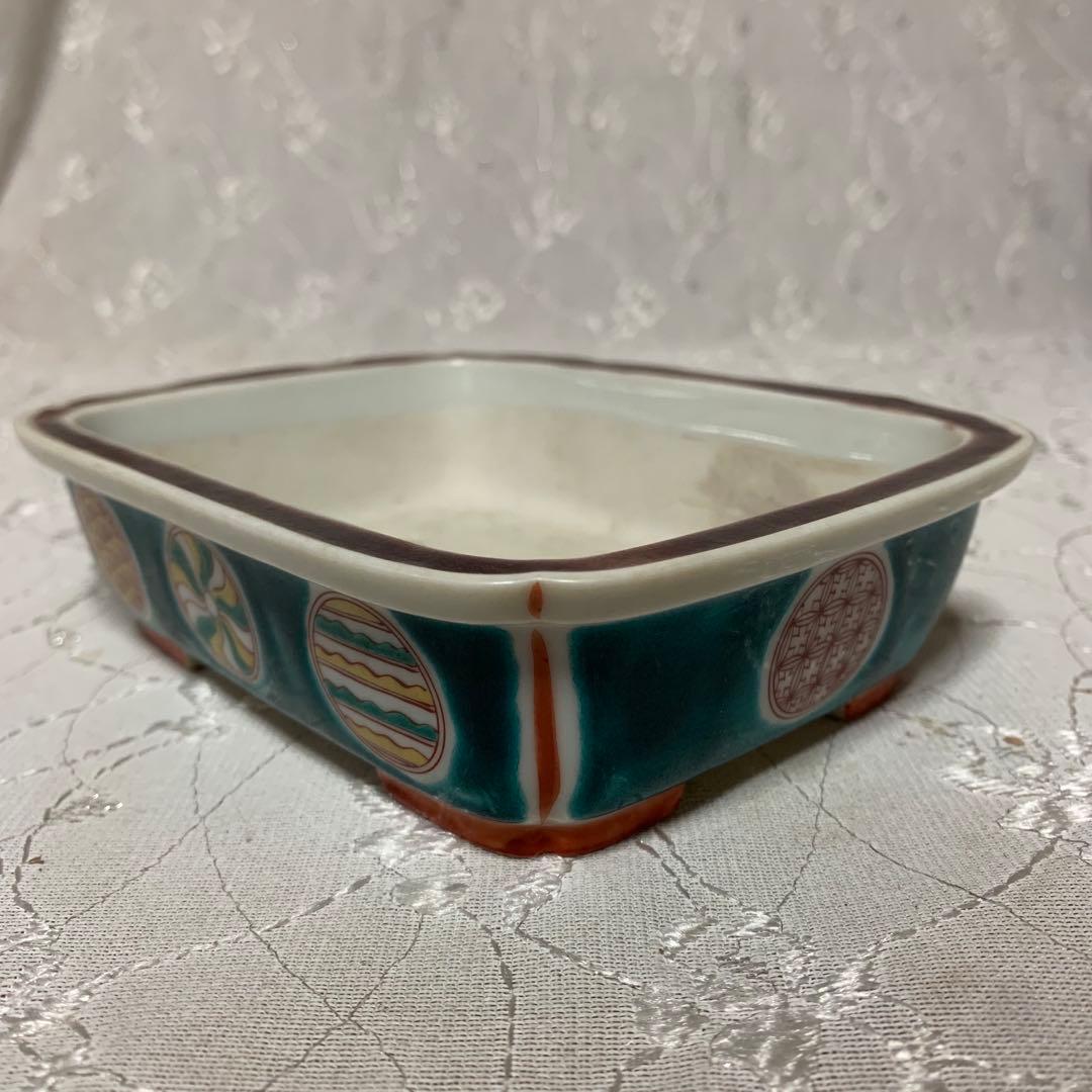 九谷　福美　絵鉢　盆栽鉢