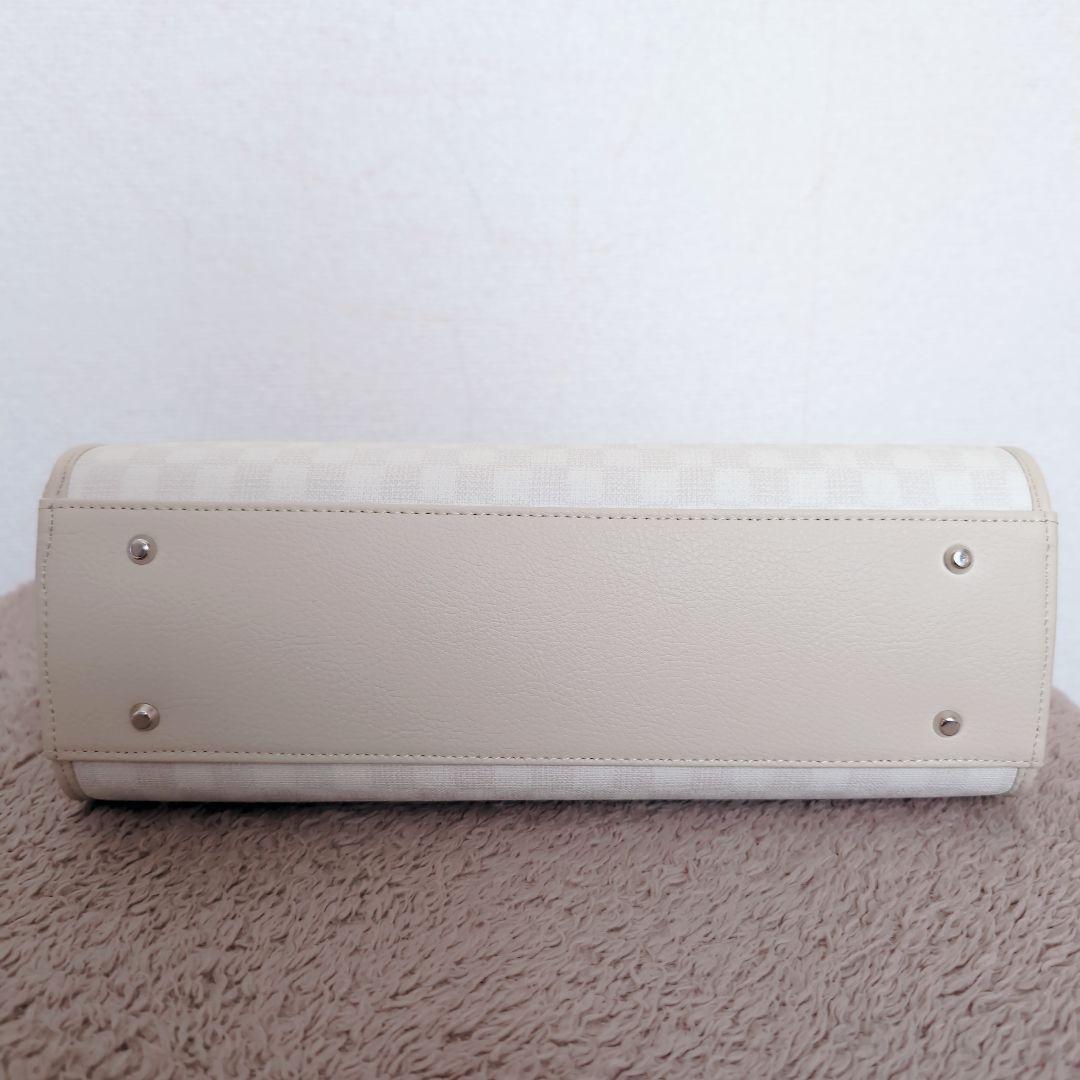 未使用✨岩佐　和装　バッグ　草履　市松模様　白