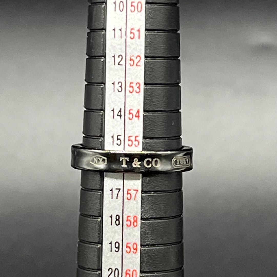 s*a様 美品✨ TIFFANY ブラックチタン ナローリング 指輪 16号 大