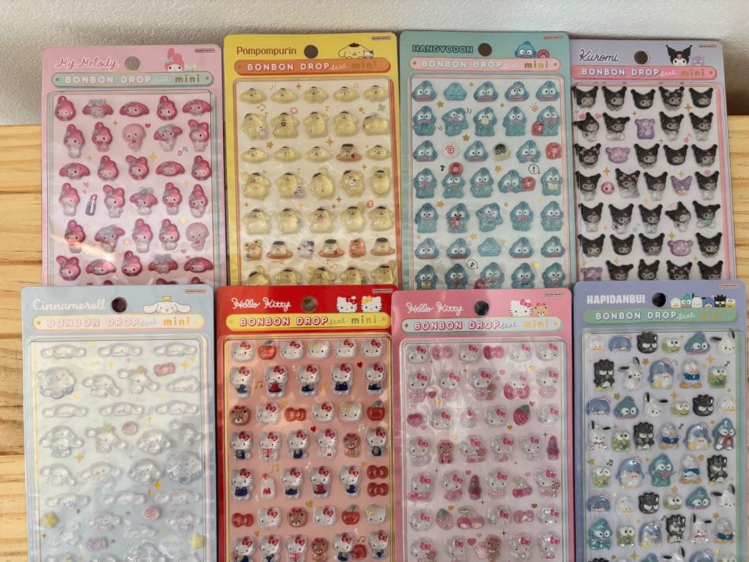 国内正規品サンリオ ボンボンドロップシール ミニ 8種セット