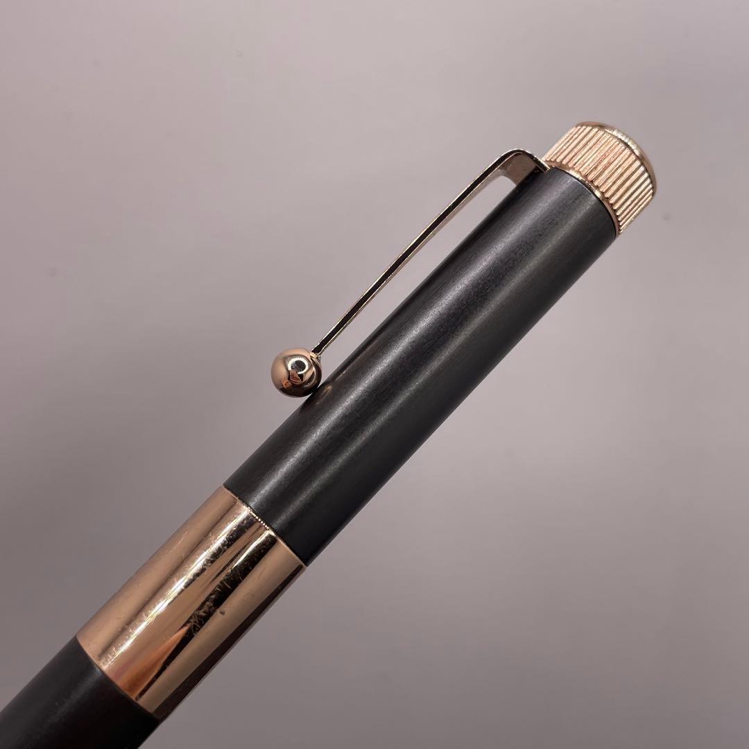 PE1249ロメオ ボールペン 細軸 ガンメタル×アプリコットゴールド